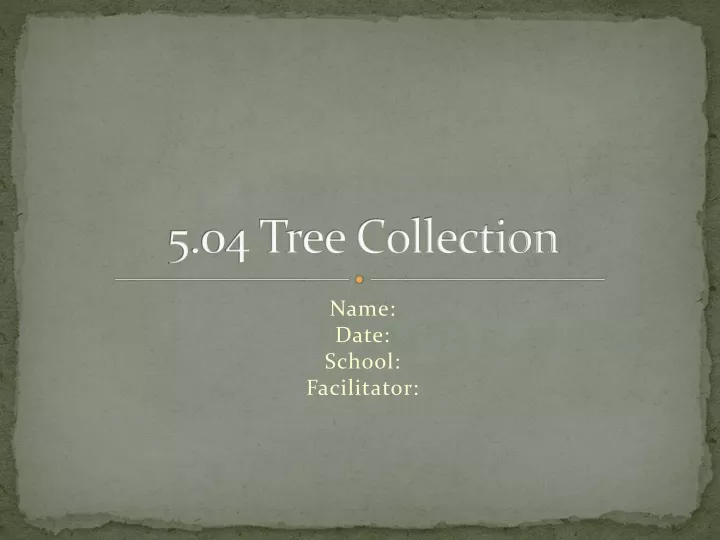 5 04 tree collection