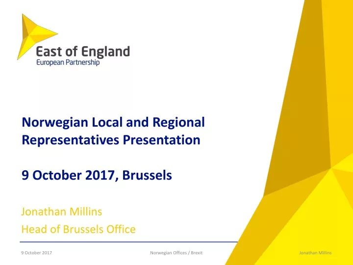 norwegian local and regional representatives presentation 9 october 2017 brussels