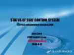 STATUS OF SSRF CONTROL SYSTEM @ EPICS collaboration meeting 2008 - slide 1