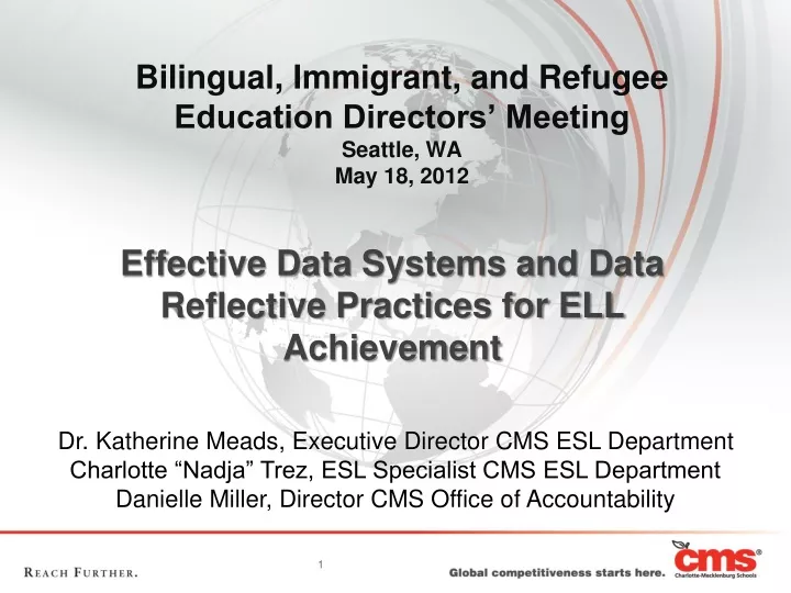 bilingual immigrant and refugee education directors meeting seattle wa may 18 2012