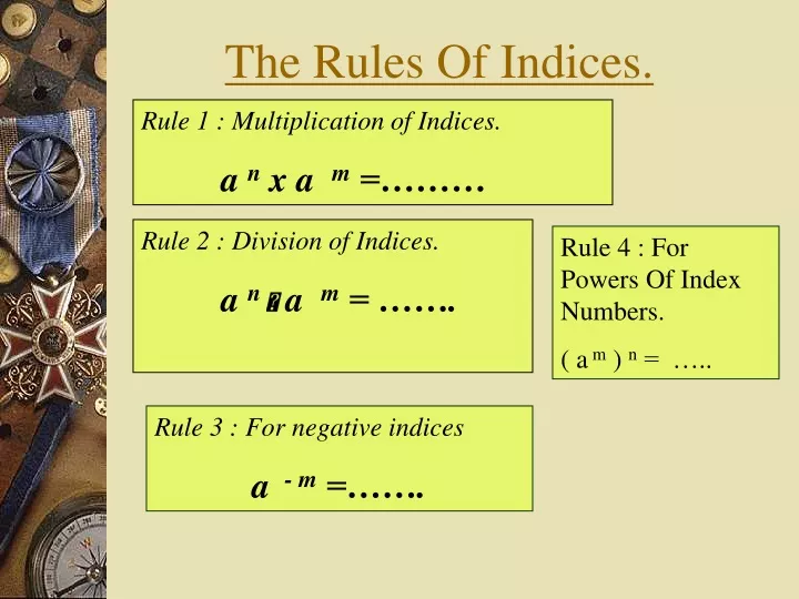 the rules of indices