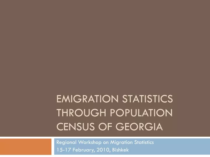 emigration statistics through population census of georgia