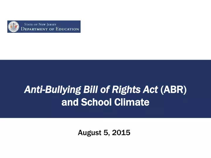 anti bullying bill of rights act abr and school climate