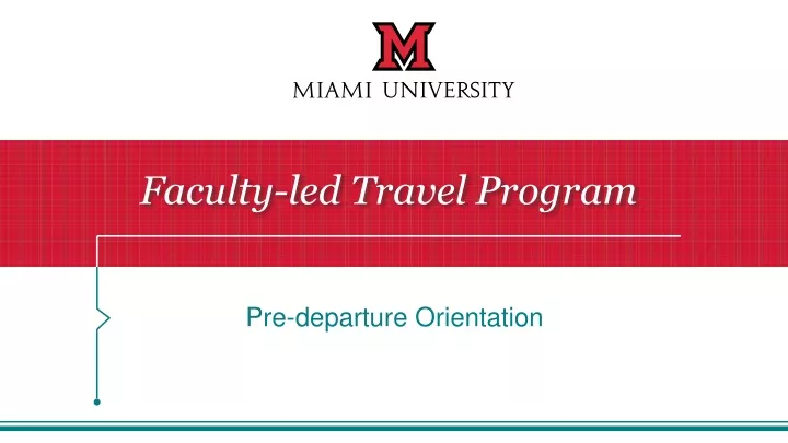 faculty led travel program