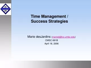 Time Management / Success Strategies