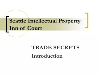 Seattle Intellectual Property Inn of Court