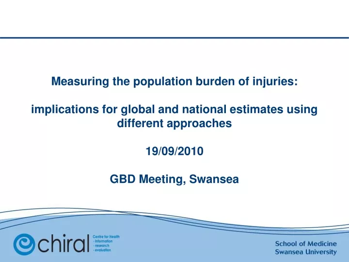 measuring the population burden of injuries