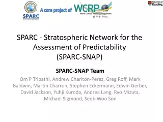 SPARC - Stratospheric Network for the Assessment of Predictability  (SPARC-SNAP)