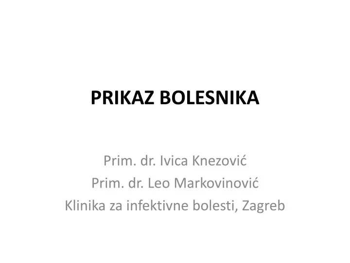 prikaz bolesnika