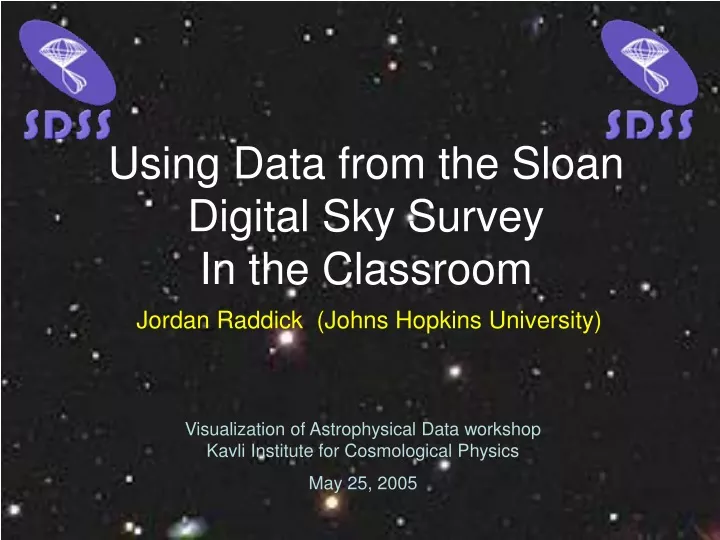 using data from the sloan digital sky survey