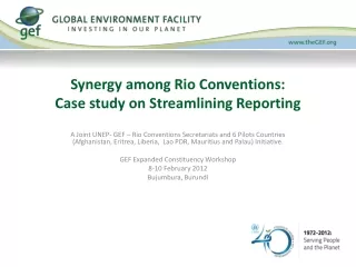 Synergy among Rio Conventions:  Case study on Streamlining Reporting