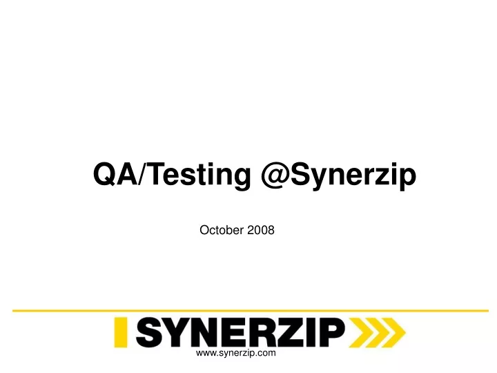 qa testing @synerzip