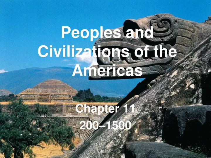 peoples and civilizations of the americas