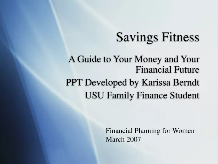 savings fitness