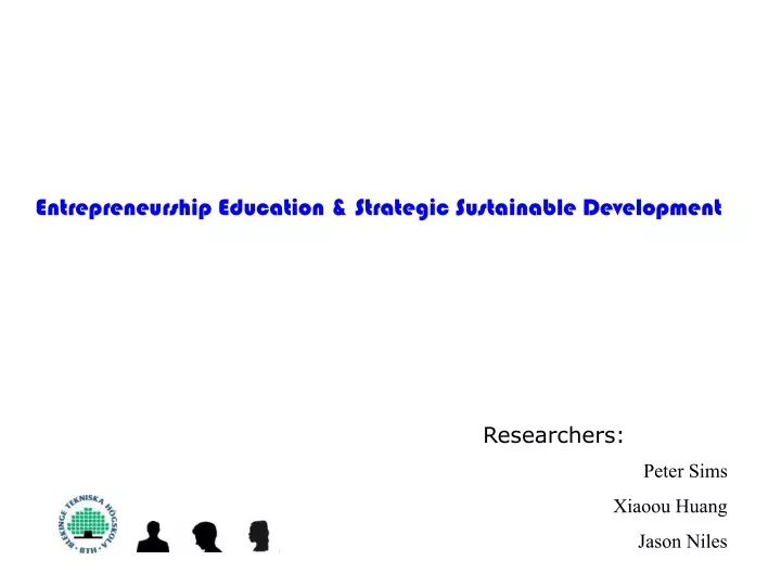 entrepreneurship education strategic sustainable