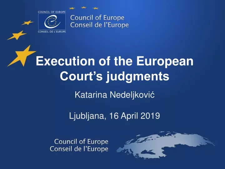 execution of the european court s judgments