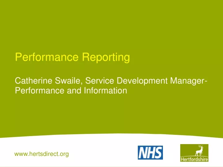 performance reporting