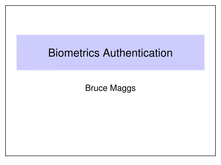 biometrics authentication