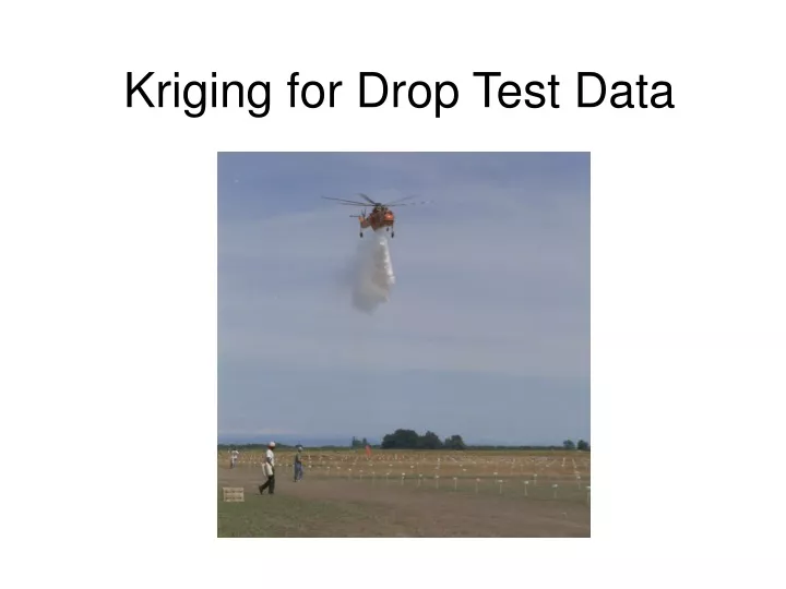 kriging for drop test data