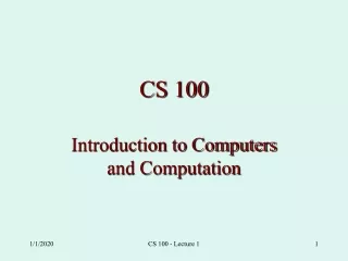 CS 100
