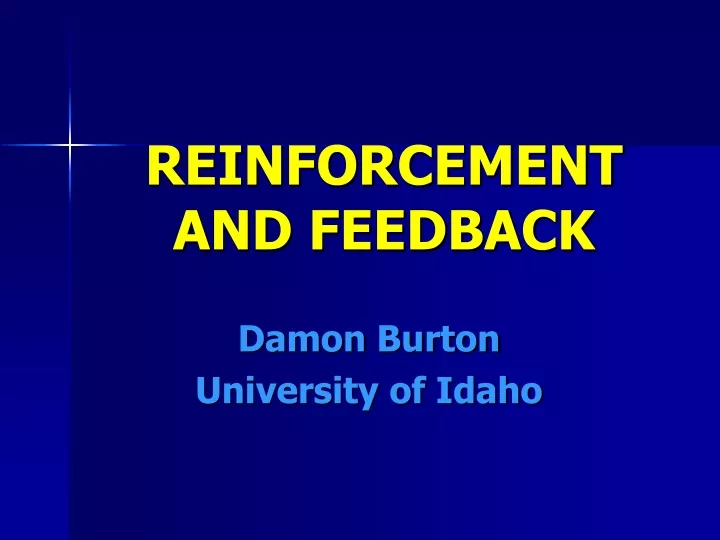reinforcement and feedback