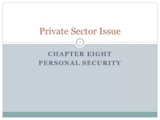 Private Sector Issue