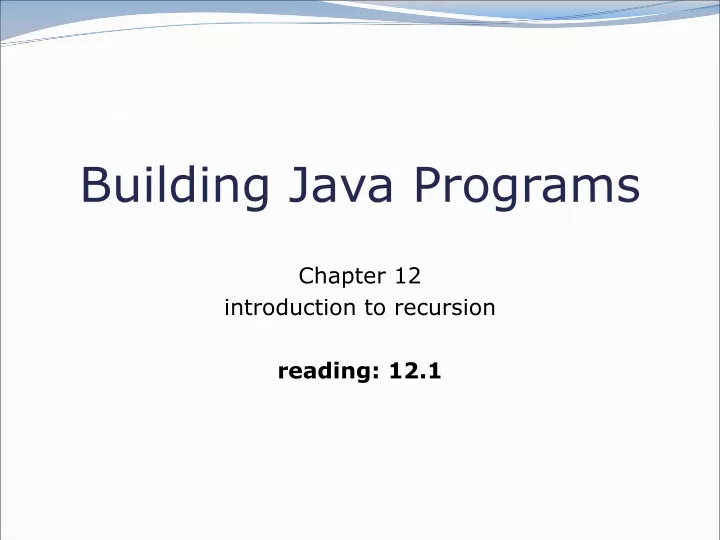 building java programs