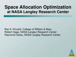Space Allocation Optimization at NASA Langley Research Center
