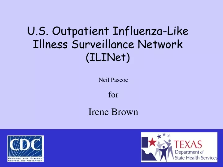 u s outpatient influenza like illness surveillance network ilinet