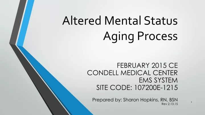 altered mental status aging process