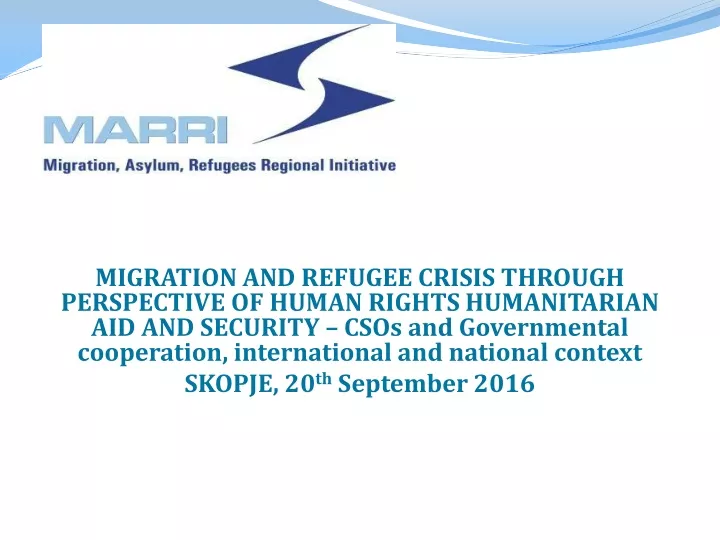 migration and refugee crisis through perspective