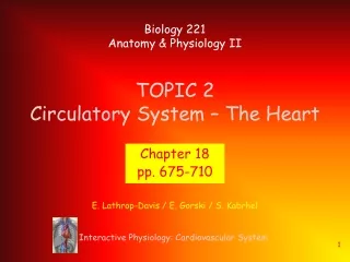 TOPIC 2  Circulatory System – The Heart