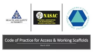 Code of Practice for Access &amp; Working Scaffolds