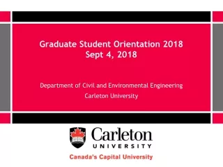 Graduate Student Orientation 2018 Sept 4, 2018