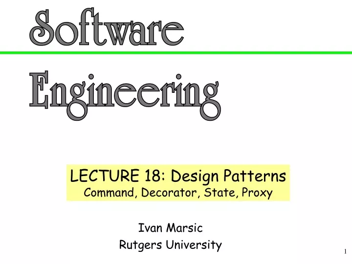 lecture 18 design patterns command decorator