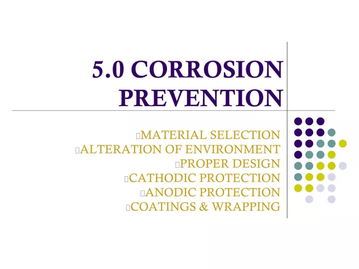 5 0 corrosion prevention