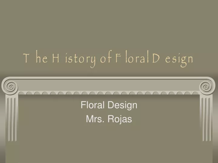the history of floral design