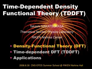 Time-Dependent Density Functional Theory (TDDFT)