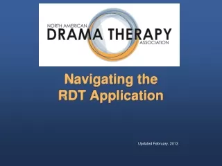 Navigating the  RDT Application