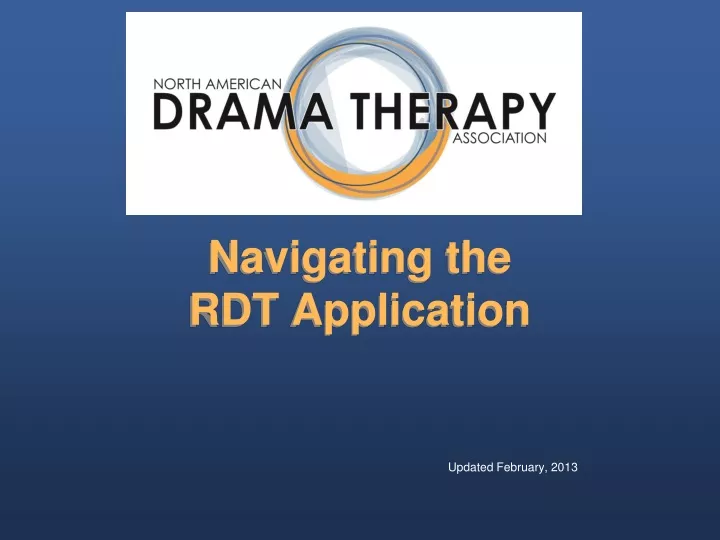 navigating the rdt application