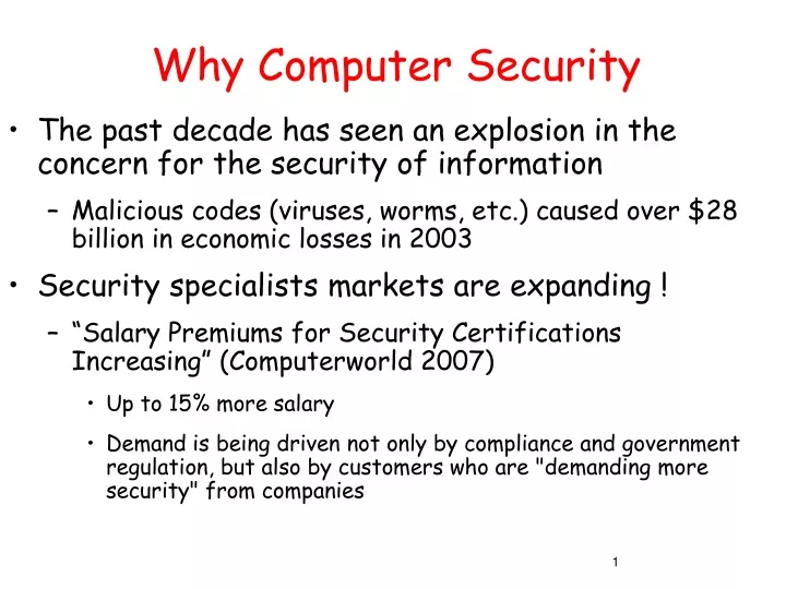 why computer security