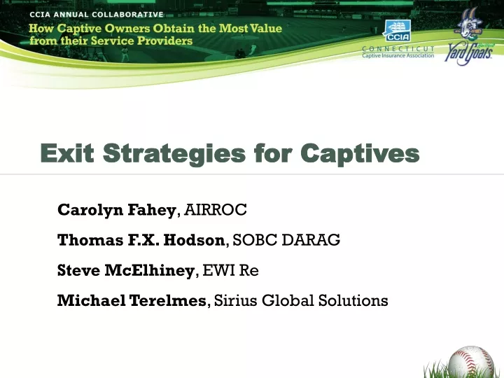 exit strategies for captives