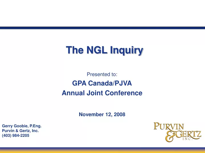 the ngl inquiry