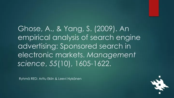 ghose a yang s 2009 an empirical analysis