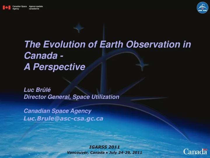the evolution of earth observation in canada