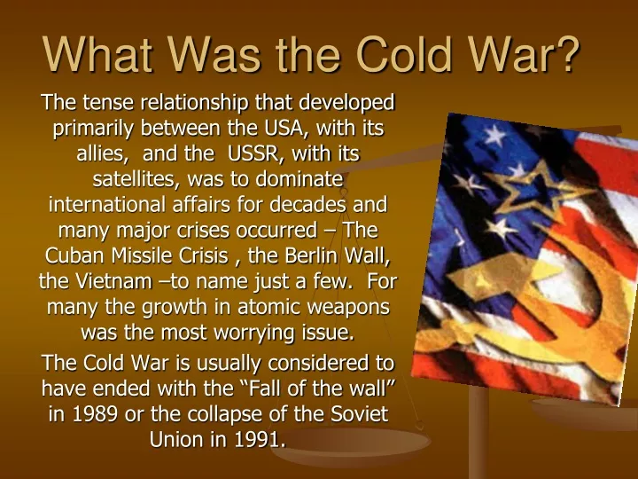 what was the cold war