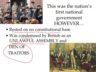 This was the nation’s first national government HOWEVER…