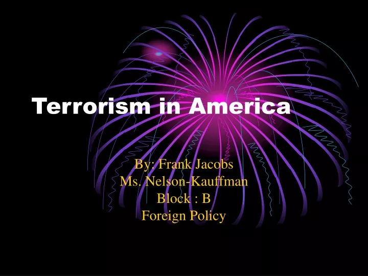 terrorism in america