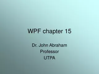 WPF chapter 15
