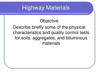Highway Materials